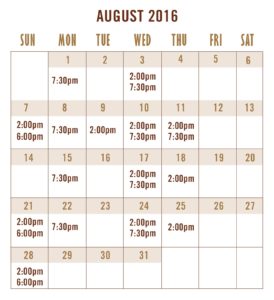 August Calendar Golden Bride 2016-01